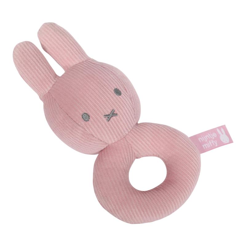 Yφασμάτινη κουδουνιστρα 16x7.5 Baby Oliver Miffy Pink