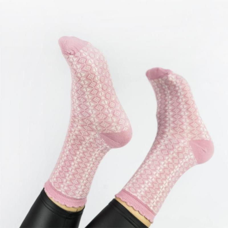Γυναικείες casual κάλτσες Pamela RHOMPUS II Βαμβακερές Πούδρα