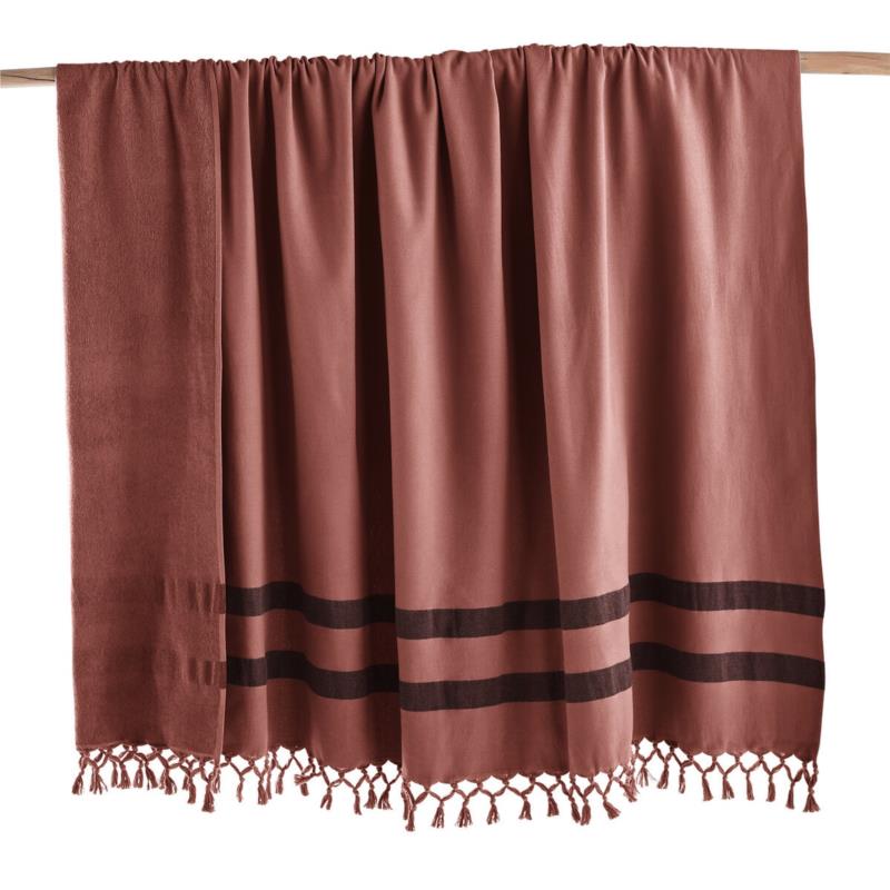 Πετσέτα χαμάμ με μία πλευρά από οργανικό βαμβάκι 180x170 cm