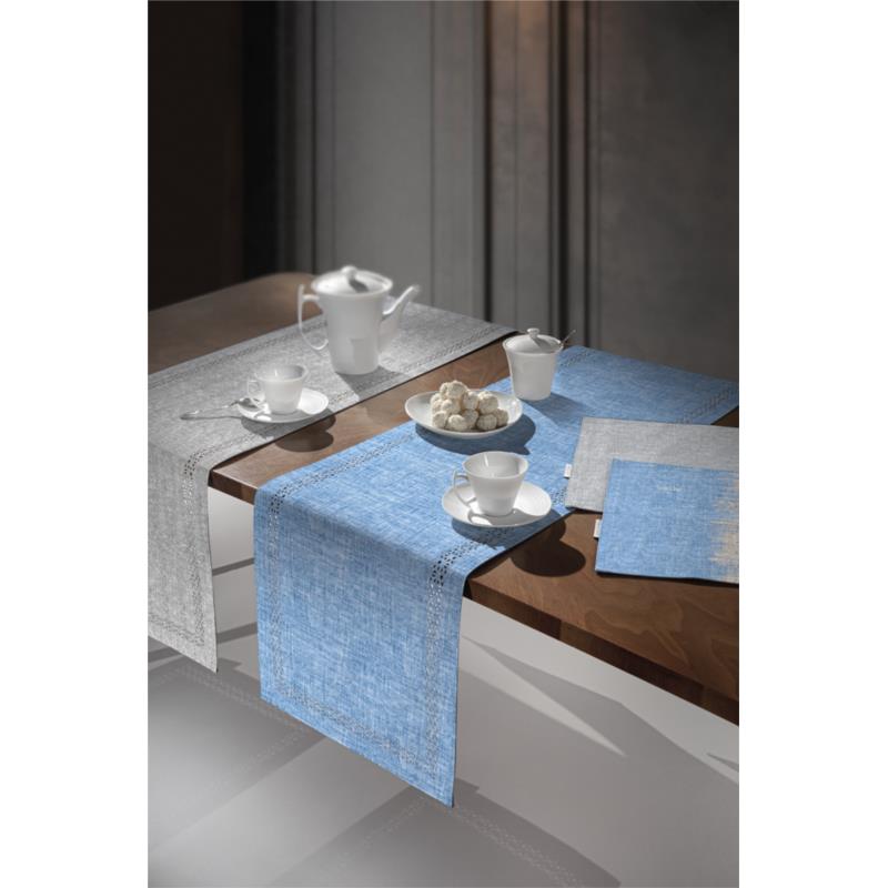 Runner 2 Όψεων Polyester Laser Cut 2007 Blue Jean 40x160εκ. Saint Clair (Ύφασμα: Polyester, Χρώμα: Μπλε) - Saint Clair - 5206480425387
