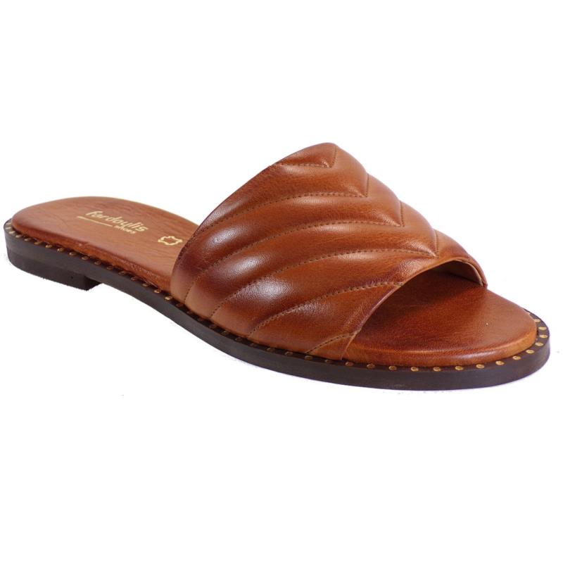 Fardoulis shoes Γυναικείες Παντόφλες 115-74 Ταμπά Δέρμα