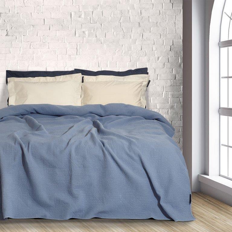 Κουβερλί Υπέρδιπλο 220x240εκ. Premium Polo Club 2034 (Ύφασμα: Microfiber, Χρώμα: Μπλε) - Greenwich Polo Club - 202000202034