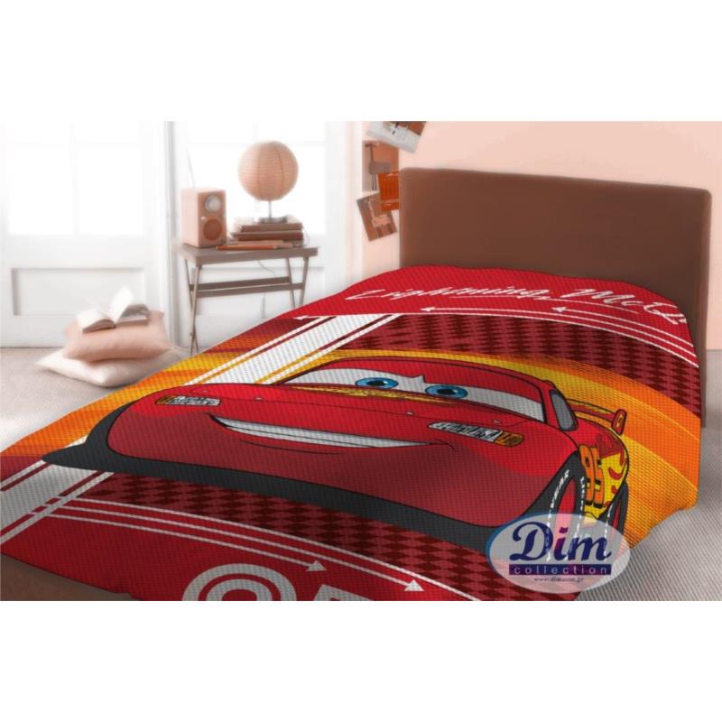 Κουβέρτα Μονή Πικέ 160x240εκ. Cars 575 Digital Print Disney Dimcol (Ύφασμα: Βαμβάκι 100%, Χρώμα: Κόκκινο) - Disney - 2120415200457599