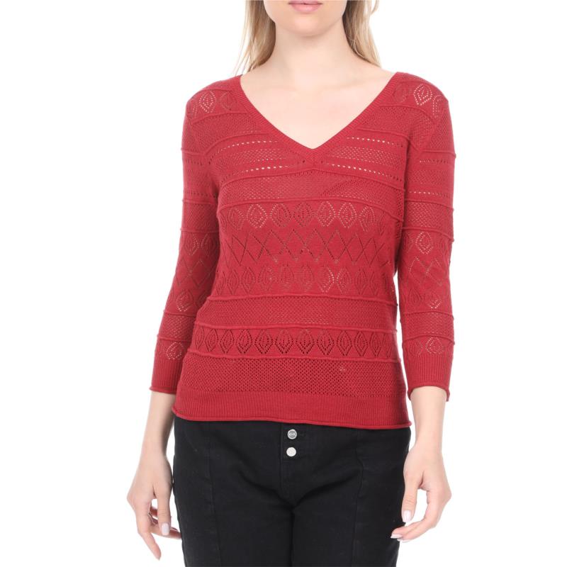 ATTRATTIVO - Γυναικεία πλεκτή μπλούζα ATTRATTIVO κόκκινη