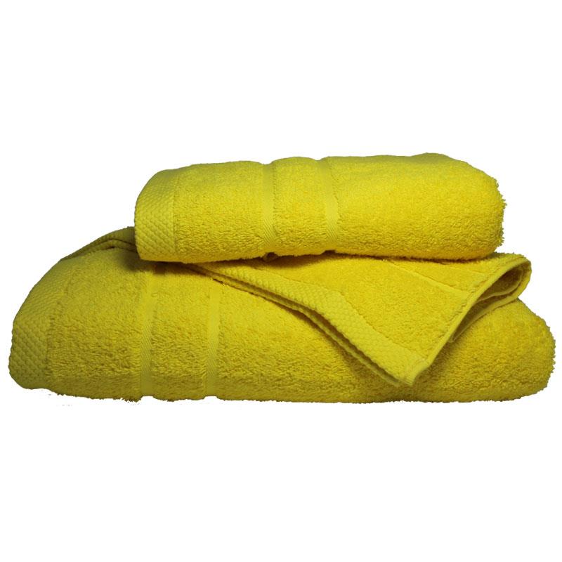 Σετ πετσέτες 3τμχ 600gr/m2 Dora Yellow 24home (Ύφασμα: Βαμβάκι 100%, Χρώμα: Κίτρινο ) - 24home.gr - 24-dora-yellow-set