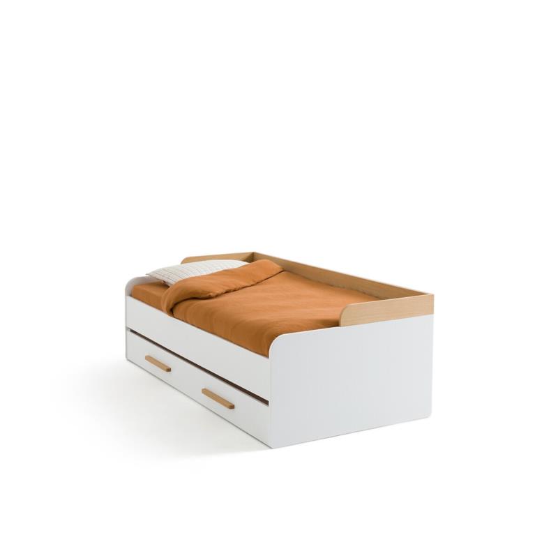 Καναπές κρεβάτι με τάβλες και δεύτερο συρόμενο κρεβάτι Μ95cm