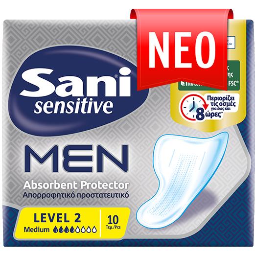 Eπιθέματα ακράτειας Sani Sensitive Men Level 2 (10 τεμ)