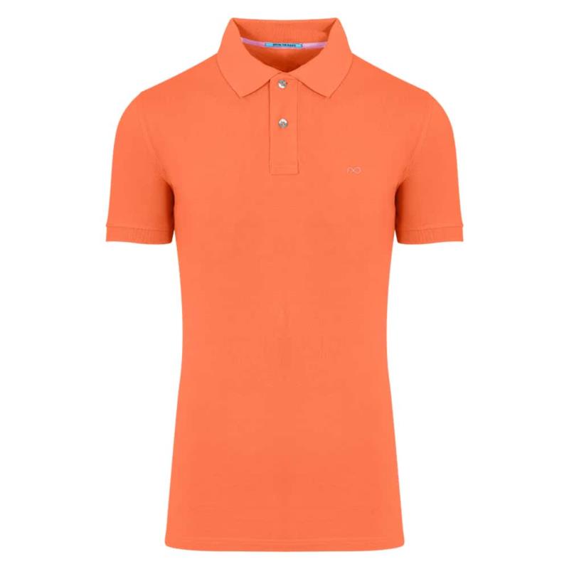 Prince Oliver Essential Polo Pique Πορτοκαλί 100% Cotton (Regular Fit) NEW COLLECTION