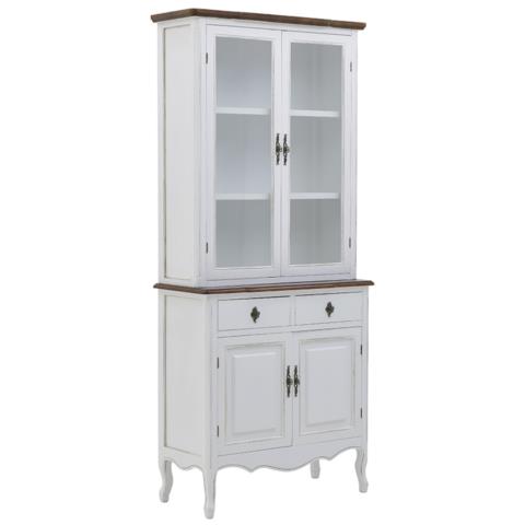 INART ΒΙΤΡΙΝΑ ΞΥΛΙΝΗ ΛΕΥΚΗ/NATURAL 85X40X198 Φυσικό μπεζ,Λευκό-Ιβουάρ Ελατο 3-50-482-0129