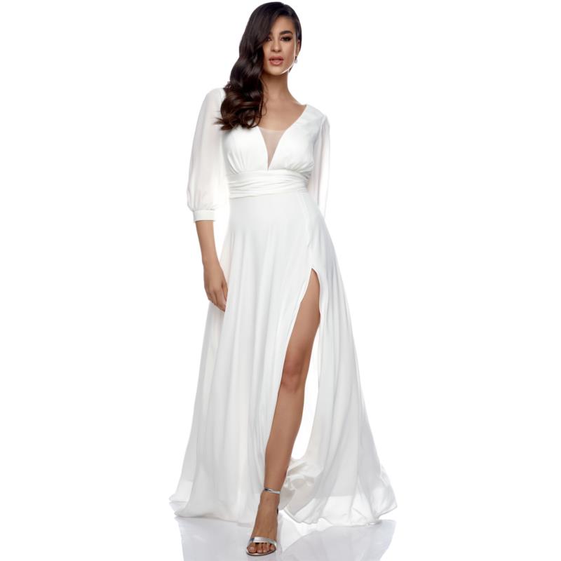 Μάξι Λευκό Φόρεμα Graciella Mέντα