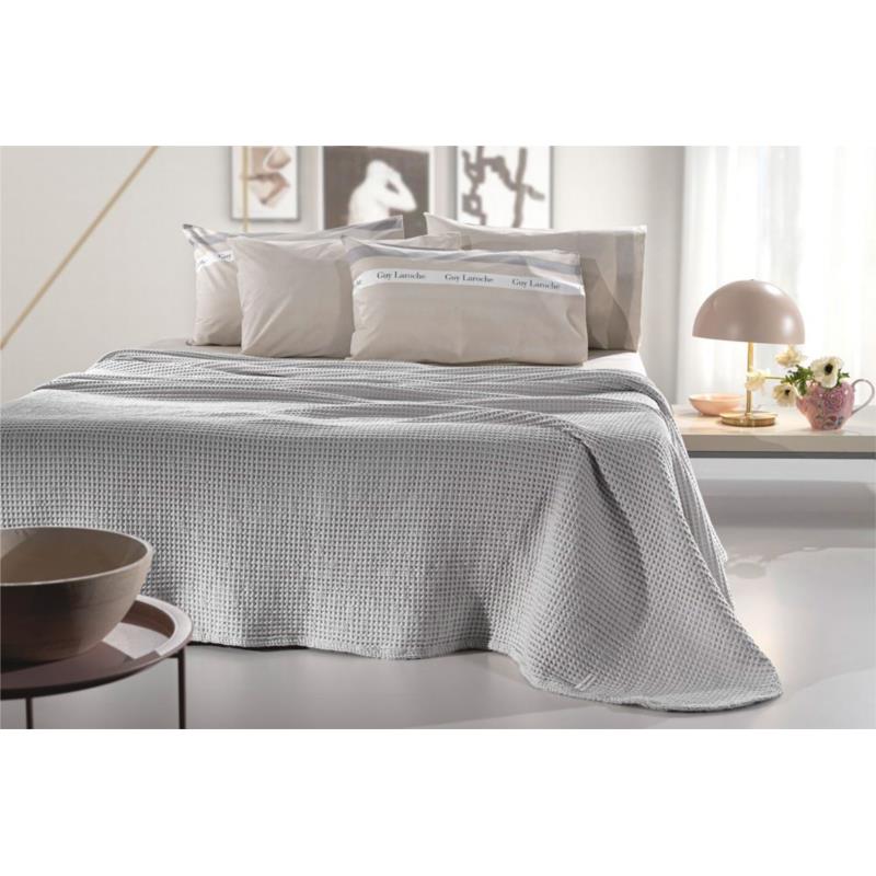 Κουβέρτα Πικέ Βαμβακερή Stonewashed Υπέρδιπλη Eternity Silver 230x240εκ. Guy Laroche (Ύφασμα: Βαμβάκι 100%, Χρώμα: Ασημί , Μέγεθος: Υπέρδιπλα) - Guy Laroche - 5206480562600
