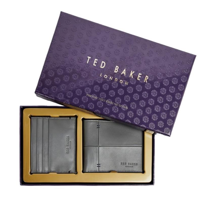 Ted Baker CARTERR Ανδρικό Δερμάτινο πορτοφόλι και θήκη καρτών gift set 253507