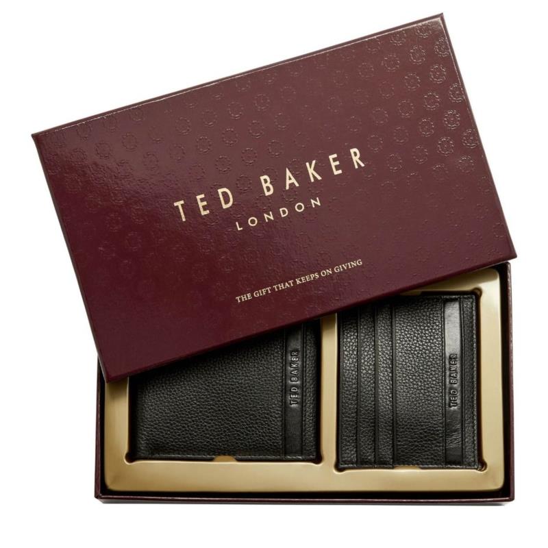 Ted Baker STREETY Ανδρικό Δερμάτινο πορτοφόλι και θήκη καρτών gift set 253506