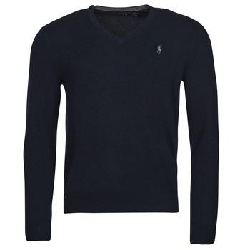 Polo Ralph Lauren ανδρική πλεκτή μάλλινη μπλούζα με V λαιμόκοψη - 710667377002 Μπλε Σκούρο