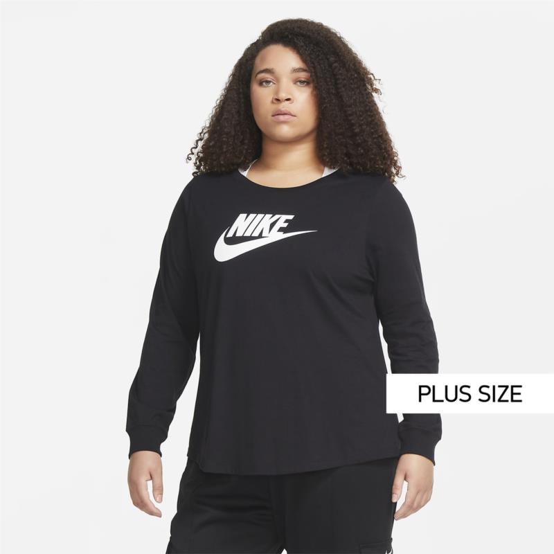Nike Sportswear Essential Γυναικείο Plus Size T-shirt Με Μακρύ Μανίκι (9000081142_1480)