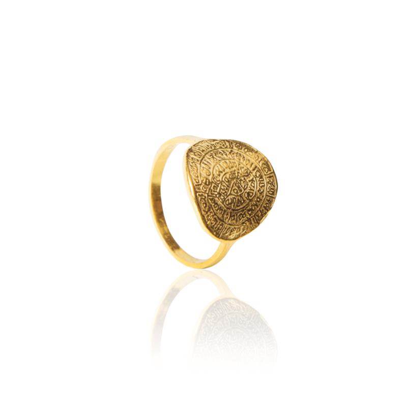 Δαχτυλίδι από Ασήμι 925 Επιχρυσωμένο με τον Δίσκο της Φαιστού