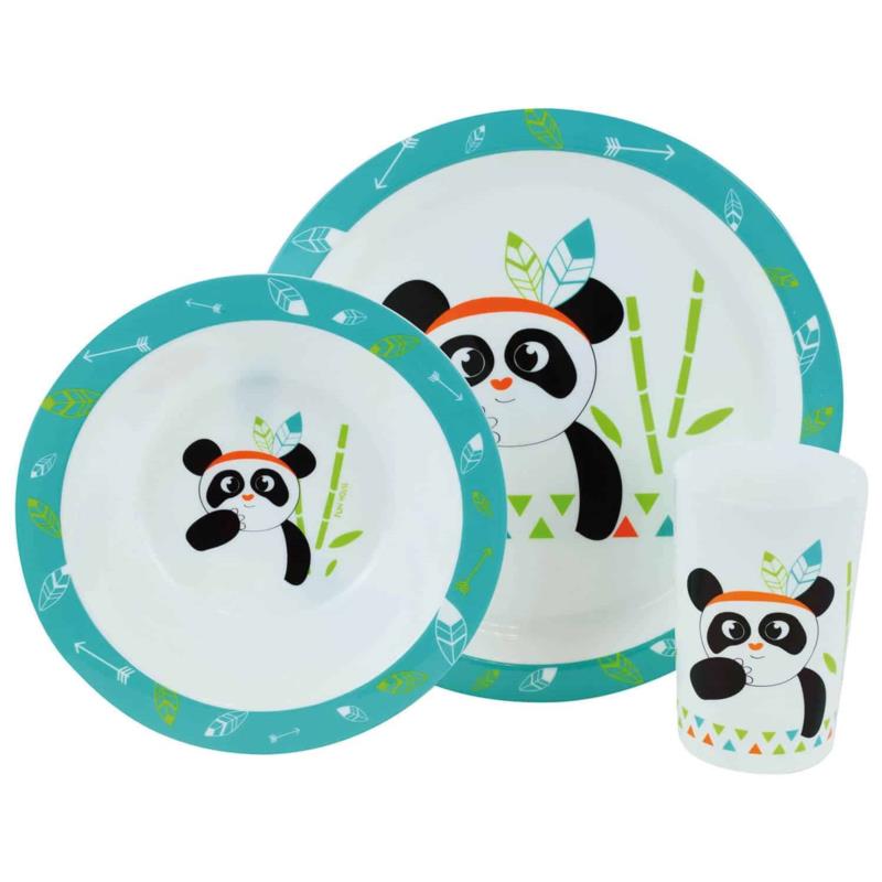 Παιδικό Σετ Φαγητού 3τμχ Indian Panda ANGO 005672 (Υλικό: Πολυπροπυλένιο, Μέγεθος: Παιδικά) - ango - ANGO_005672