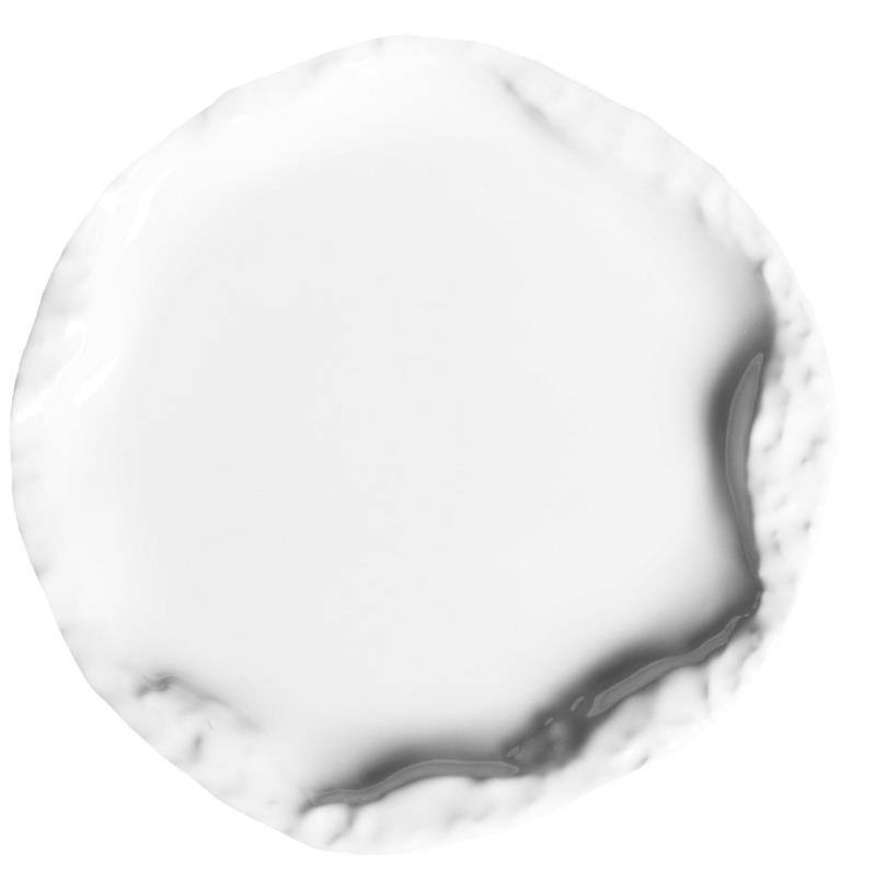 Πιάτο Φρούτου Πορσελάνης Volcano White Snow ESPIEL 17x2εκ. QAA103K6 (Υλικό: Πορσελάνη, Χρώμα: Λευκό) - ESPIEL - QAA103K6