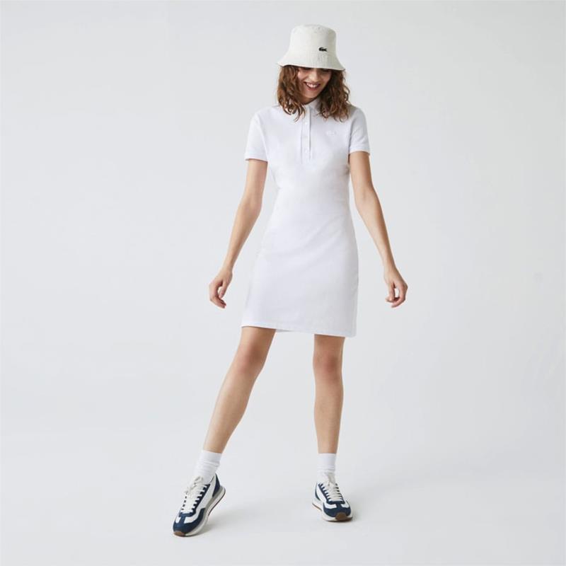 LACOSTE Women's Stretch Cotton Pique Polo Dress EF5473-00 001