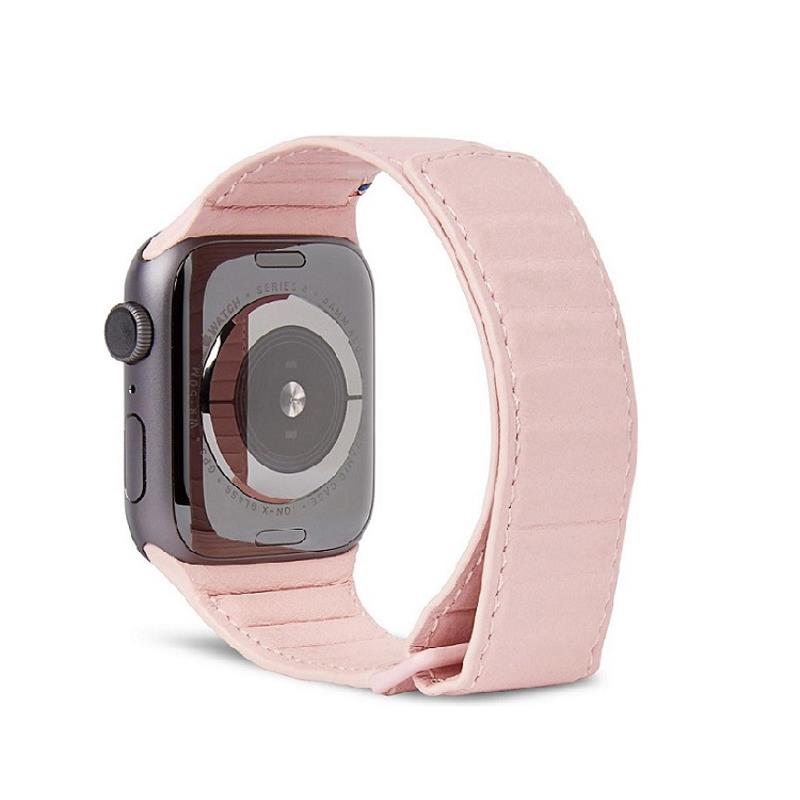 Decoded Traction Strap for Apple Watch (38/40mm). Silver Pink