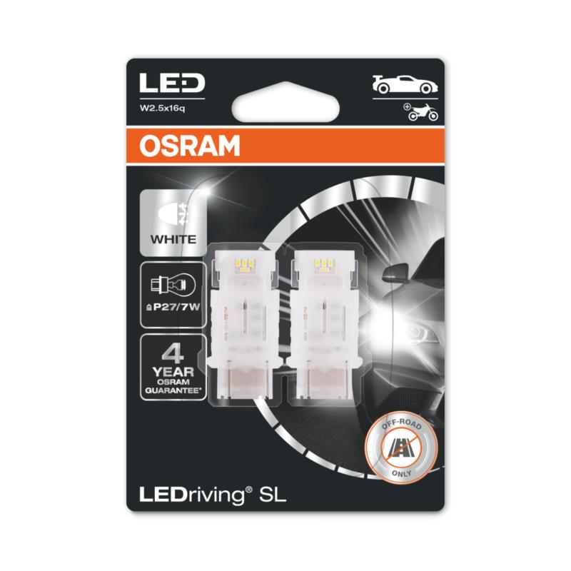 Λαμπες OSRAM LEDriving SL P27/7W 12V 2.5W 6000K 2τμχ