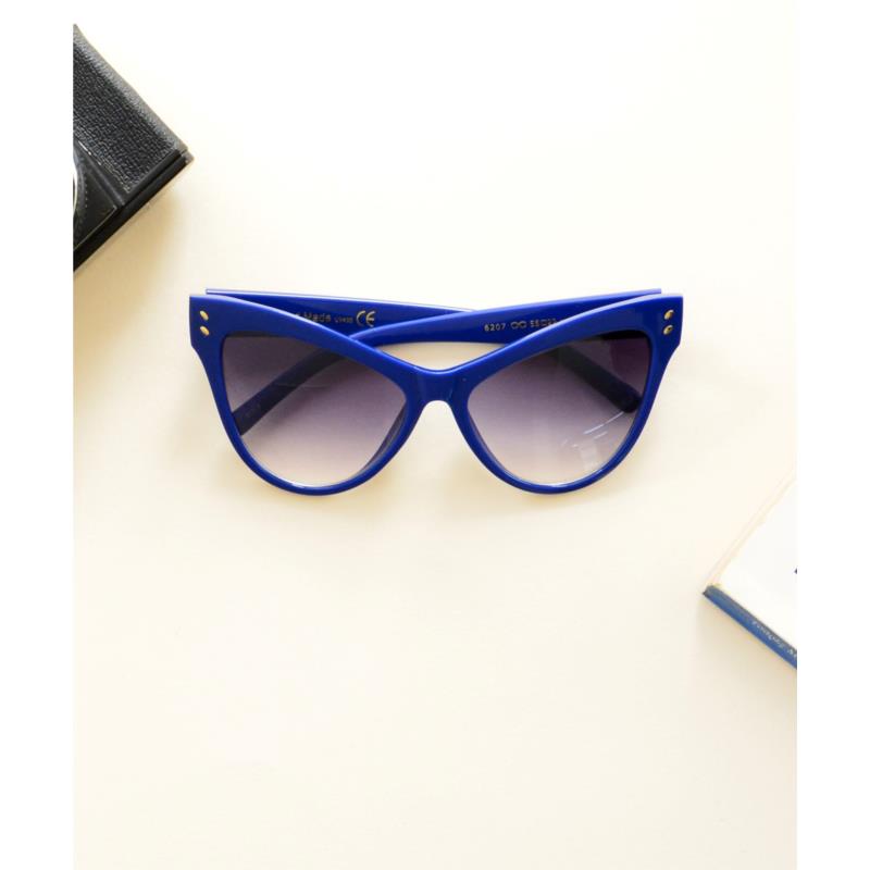 Γυναικεία γυαλιά ηλίου πεταλούδα μπλε Handmade S6207Q