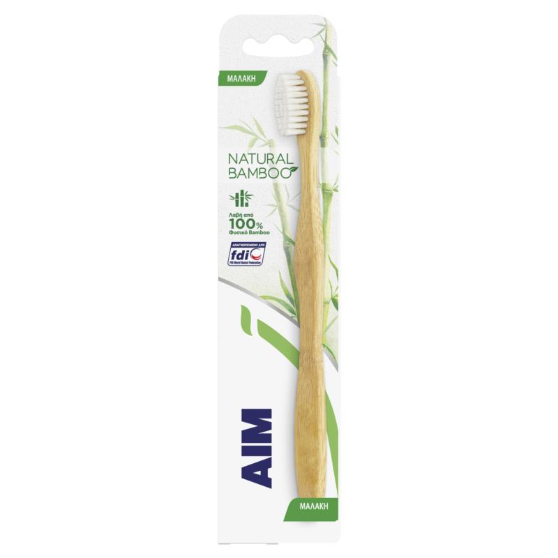 Οδοντόβουρτσα Natural Bamboo Μαλακή Aim (1τεμ)