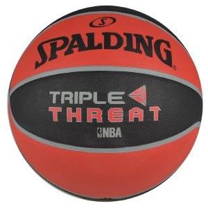 ΜΠΑΛΑ SPALDING NBA TRIPLE THREAT COLOUR RUBBER ΚΟΚΚΙΝΗ/ΜΑΥΡΗ (7)