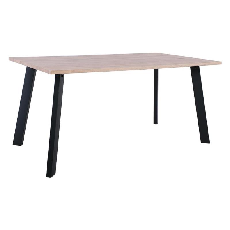 Τραπέζι BAXTER Μαύρο/Φυσικό Μέταλλο/Paper 160x90x75cm