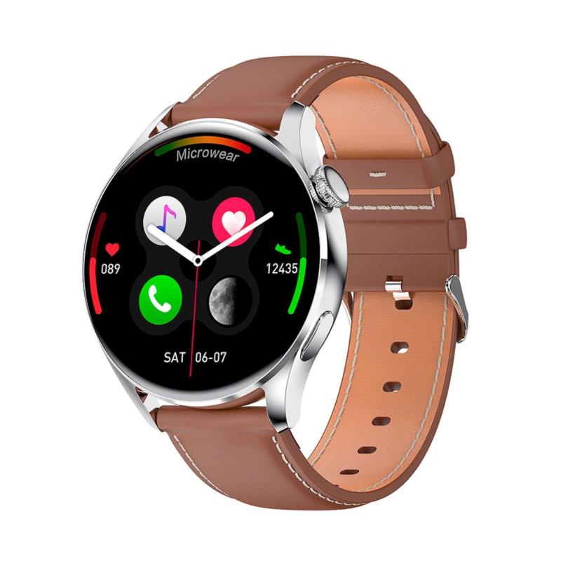 Smartwatch Wear3 Pro - Μαύρο σιλικόνης/δερμάτινο