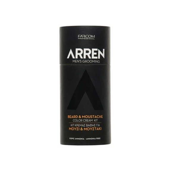 Farcom Arren Men's Grooming Beard Moustache Color Cream Kit Black 60ml