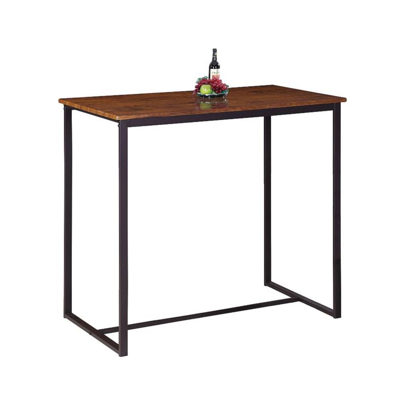 Τραπέζι Bar HENRY Καρυδί/Καφέ Μέταλλο/PVC/PU 100x60x86cm