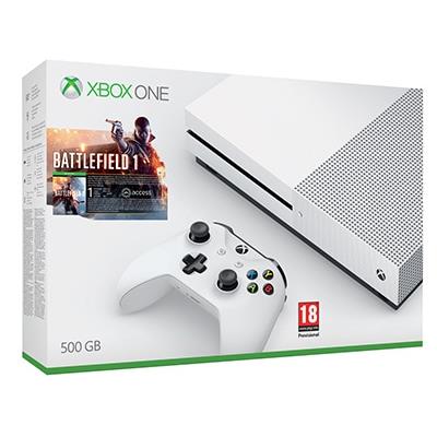 Microsoft Xbox One S White - 500GB & Battlefield 1