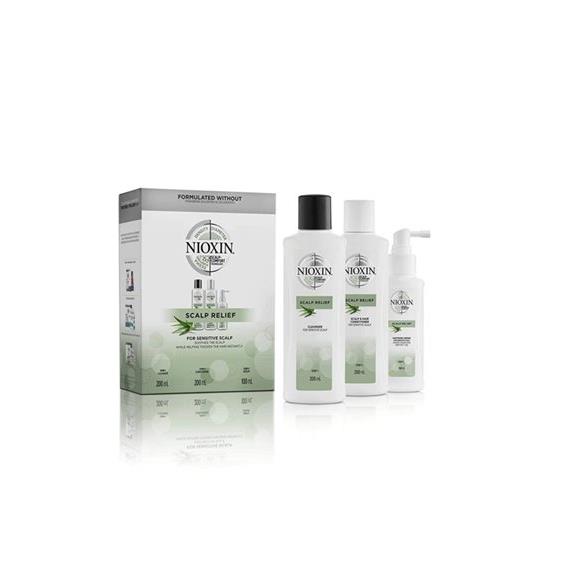 Nioxin Scalp Relief Kit (Shampoo 200ml, Conditioner 200ml, Treatment 100ml)