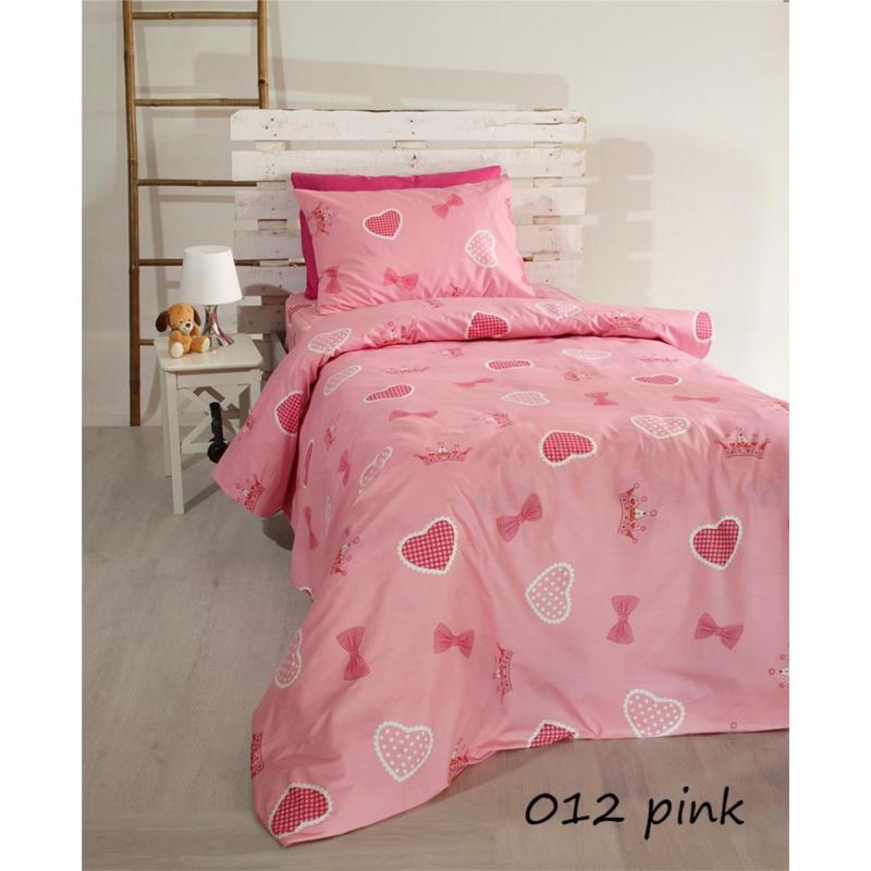 Σεντόνια Μονά (Σετ) Pink Hearts 012