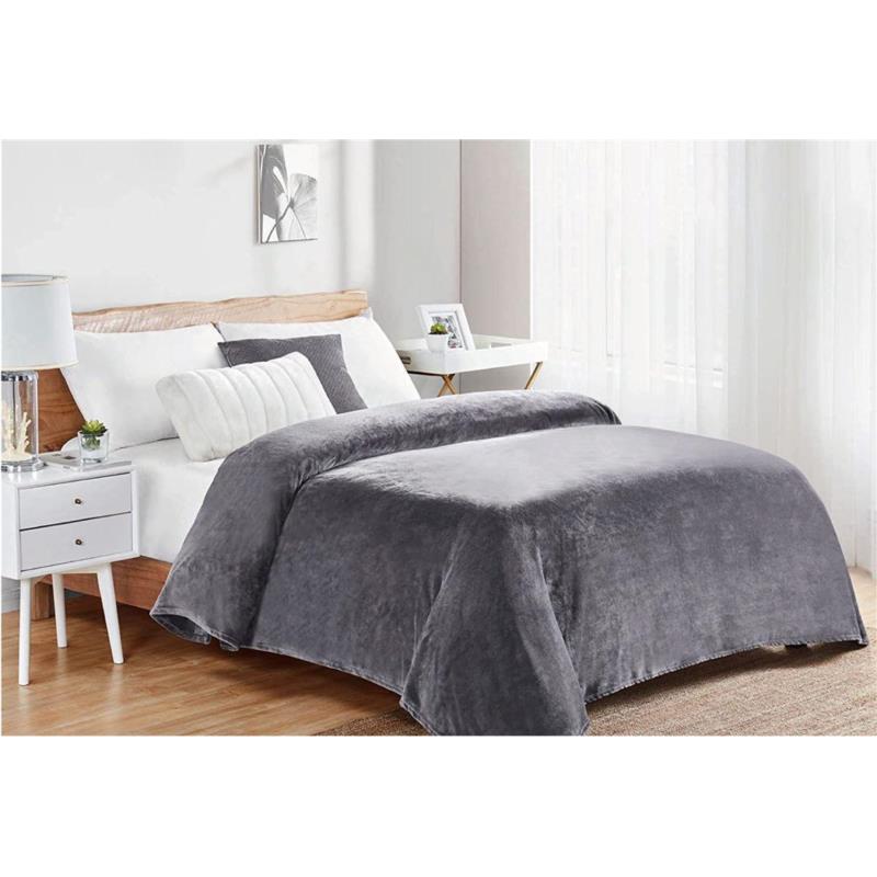 Κουβέρτα Coral Fleece Polyester Μονή 160x220εκ. Μονόχρωμη 06 Grey DIMcol (Ύφασμα: Polyester, Χρώμα: Γκρι, Μέγεθος: Μονά) - DimCol - 1433125688600672