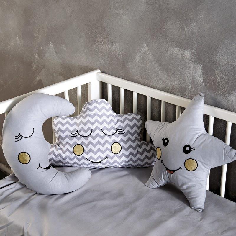 Sbaby Σετ Μαξιλαρια Baby Deco Pillows Silver