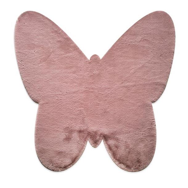 Στρογγυλό Παιδικό Χαλί Φ160 New Plan Puffy Jm7 Dark Pink Butterfly Antislip (Φ160)