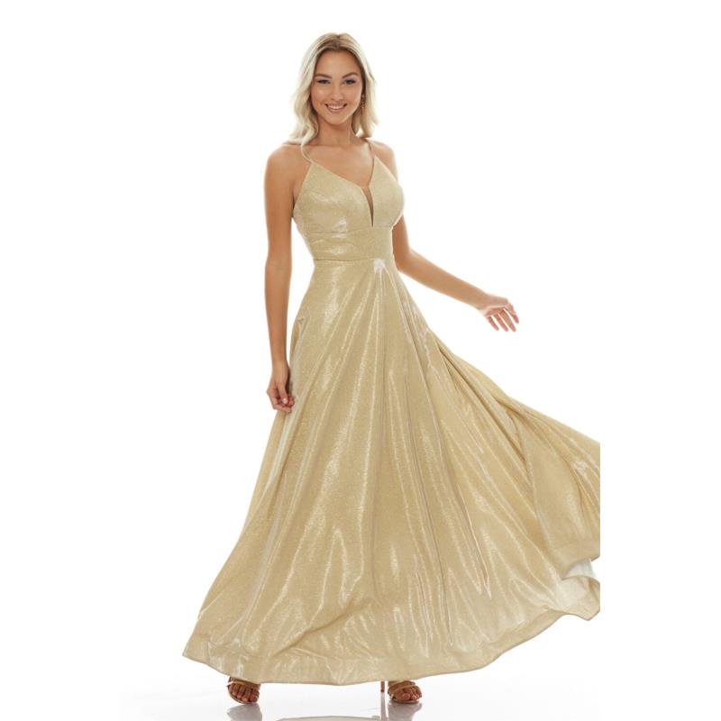Μάξι Princess Φόρεμα L'Or Χρυσό