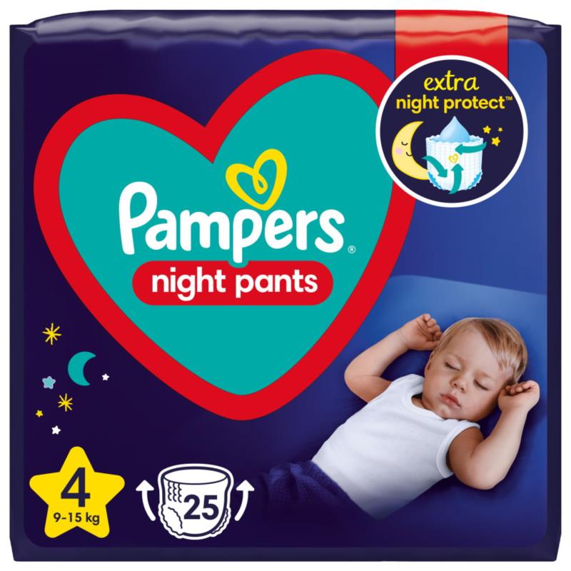 Πάνες Βρακάκι Pampers Night Pants Νο 4 (9-15kg), 25τμχ