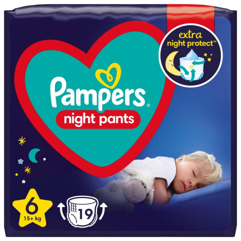 Πάνες Βρακάκι Pampers Night Pants Νο 6 (15+kg), 19τμχ