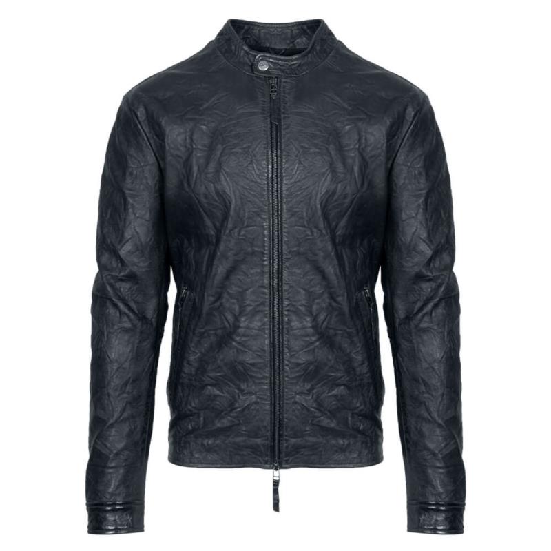 Prince Oliver Racer Μαύρο 100% Leather Jacket (Modern Fit) New Arrival