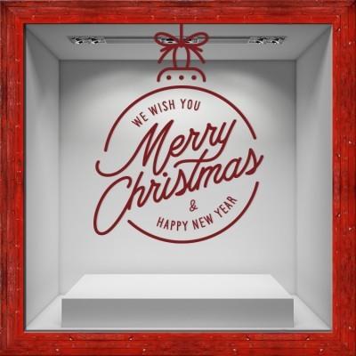 We Wish You Χριστουγεννιάτικα Αυτοκόλλητα βιτρίνας 80 x 103 εκ.