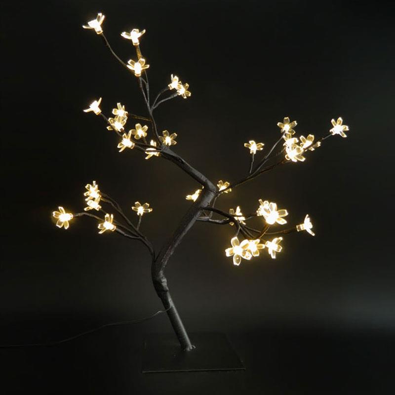 Δέντρο Κερασιά Με Λουλούδια Σιλικόνης 36 Θερμά Led Y-45cm