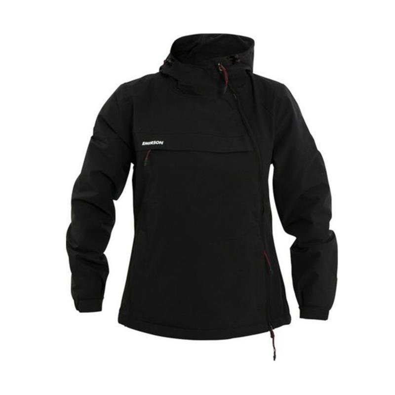 Emerson - WOMEN'S PULLOVER JACKET WITH HOOD - K9 BLACK