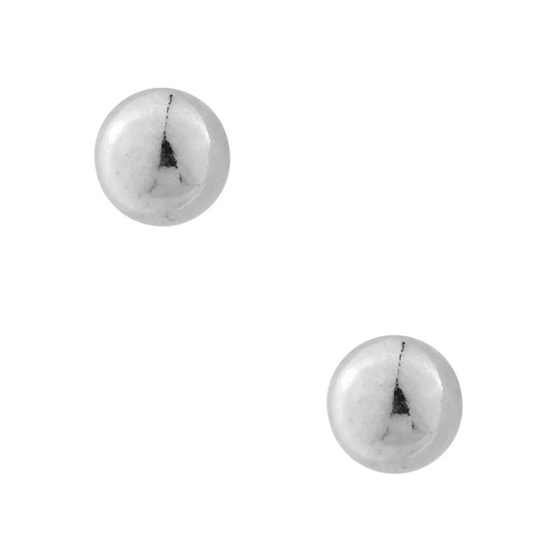 Σκουλαρίκια Μπίλια Λουστρέ από ασήμι 925° 6mm