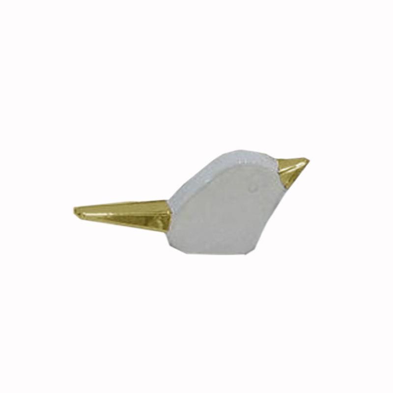 Διακοσμητικό Πουλάκι Κεραμικό Λευκό-Χρυσό Art Et Lumiere 15,5x9εκ. 10525 (Υλικό: Κεραμικό, Χρώμα: Λευκό) - Art Et Lumiere - lumiere_10525