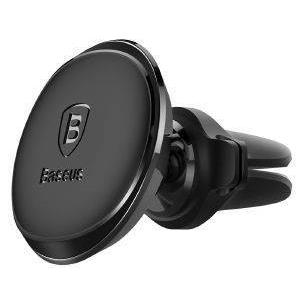 BASEUS CAR MOUNT MAGNETIC WITH CABLE CLIP BLACK (SUGX-A01)