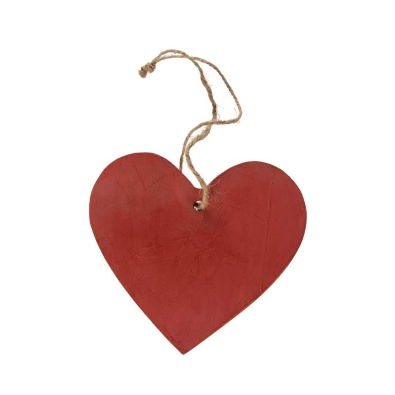 Διακοσμητική Καρδιά Κρεμαστή Ξύλινη Κόκκινη Art Et Lumiere 16x15εκ. 04731 (Σετ 2 Τεμάχια) (Υλικό: Ξύλο, Χρώμα: Κόκκινο) - Art Et Lumiere - lumiere_04731