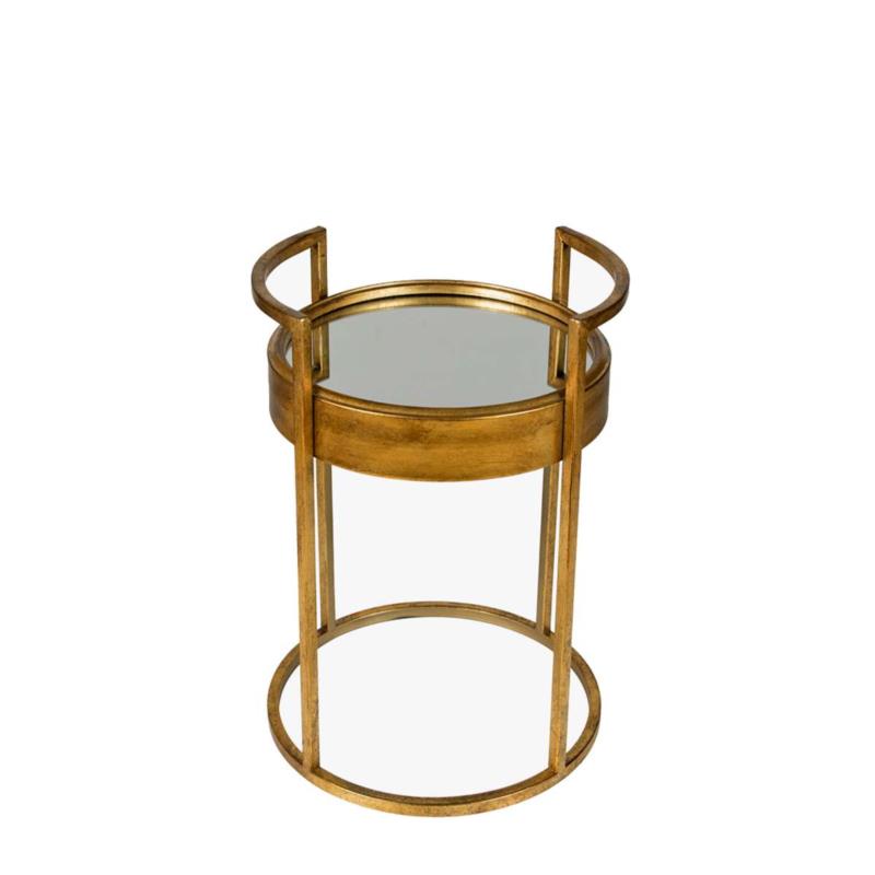Τραπεζάκι Σαλονιού Με Καθρέπτη Μεταλλικό Χρυσό Art Et Lumiere 42x56εκ. 00381 (Υλικό: Μεταλλικό, Χρώμα: Χρυσό ) - Art Et Lumiere - lumiere_00381